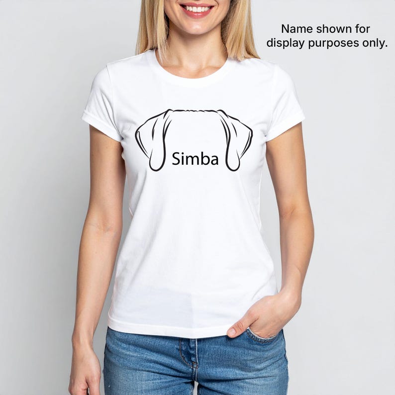 Rhodesian Ridgeback Ear Outline Template, Personalized Pet Print ...