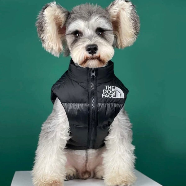 The Dog Face Puffer Vest - Warm, Waterproof Jacket For All Dogs (Multiple Sizes and Colors)