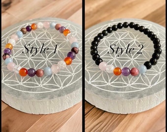 GRIEF bracelet, bracelet for grief, 6mm bead bracelet, crystal bracelet, gemstone bracelet, bereavement crystal bracelet
