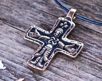 Bronze Viking Cross | Gotland Crucifix Replica – 10th–11th Century