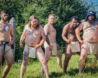 Taparrabos de lino históricos | Ropa interior hecha a mano para recreaciones históricas - Ropa de campamento romana, vikinga y medieval