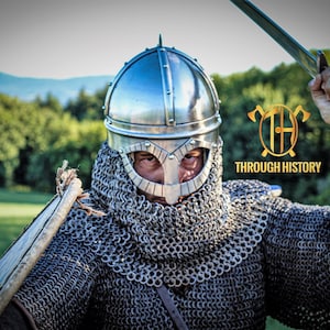Gjermundbu Helmet battle ready | Viking Replica Helmet | Authentic Design | Handmade Iron Armor for Collectors & LARP