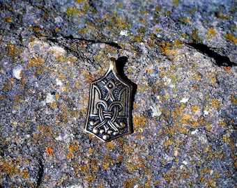 Colgante Tryzub Tamga | Amuleto de bronce con tridente de la Rus de Kiev, símbolo Rurikid - Joyería vikinga, regalo para él