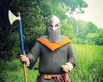Cota de malla vikinga Gjermundbu — Armadura de malla de acero, siglo X, recreación histórica HEMA LARP