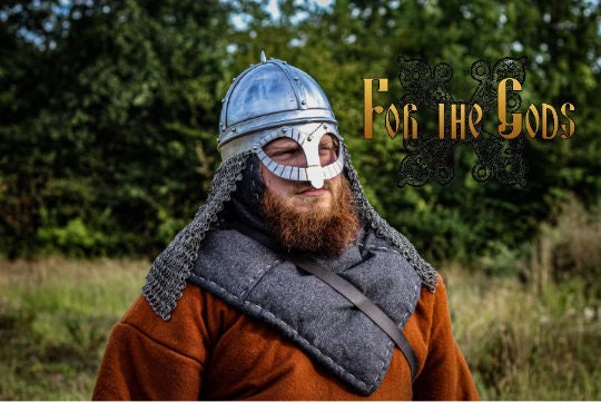 Casque barbare viking nordique adulte avec cornes en fausse fourrure  accessoire