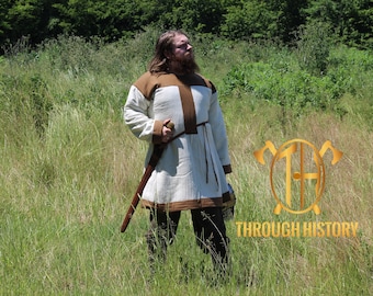 Túnica de combate acolchada merovingia | Gambesón de lana, siglo V-VIII franco - Hecho a medida, HMB y LARP