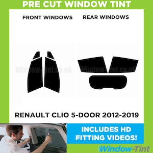 For Renault Clio 5-door - 2012 to 2019 Pre Cut Car Window Tint Kit - Front/Rear/All Windows - Various Shades