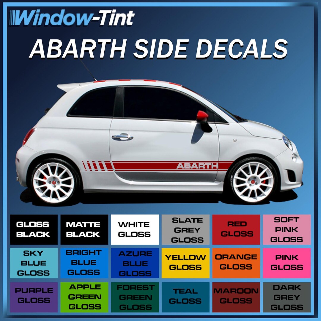 Fiat Abarth 500 595 695 Side Stripe Decal Sticker (set of 2) Twin Air ...