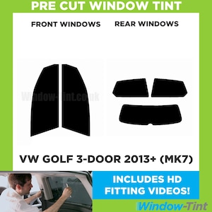 For VW Golf 3-door - 2013 and newer (MK7) Pre Cut Car Window Tint Kit - Front/Rear/All Windows - Various Shades
