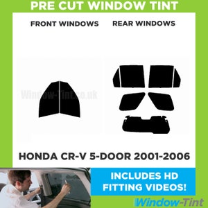 Für Dena Cr-V 5-türige - 2001 bis 2006 Vorgeschnittene Auto Fenster tönung Kit - Vorder-/Rückseitig/Alle Fenster - Verschiedene Schirme