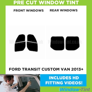 For Ford Transit Custom Van - 2013 and newer Pre Cut Car Window Tint Kit - Front/Rear/All Windows - Various Shades