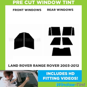 For Land Rover Range Rover - 2003 to 2012 Pre Cut Car Window Tint Kit - Front/Rear/All Windows - Various Shades