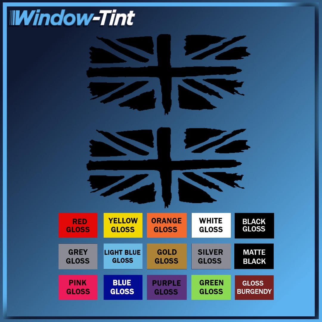 2x Union Jack Flag Vinyl Car Sticker Van Decal Art Bike Window Bumper 3 ...