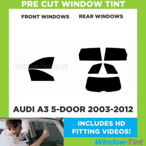 For Audi A3 5-door Hatchback - 2003 to 2012 Pre Cut Car Window Tint Kit - Front/Rear/All Windows - Various Shades