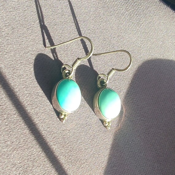 Sterling Silver and Turquoise Dangle Earrings - image 5