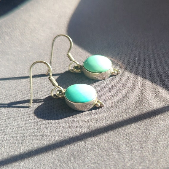 Sterling Silver and Turquoise Dangle Earrings - image 2