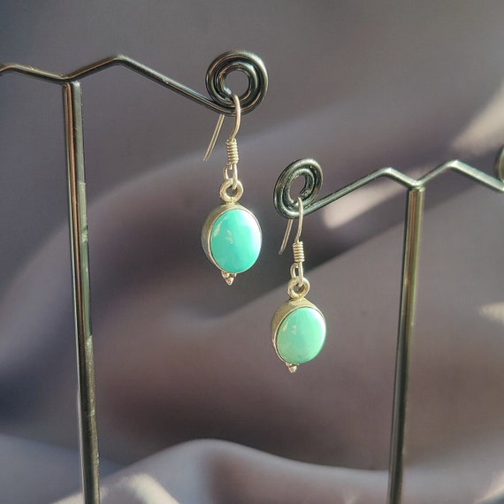 Sterling Silver and Turquoise Dangle Earrings - image 4