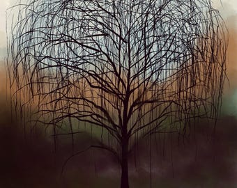 Weeping Willow - Digital Art Print