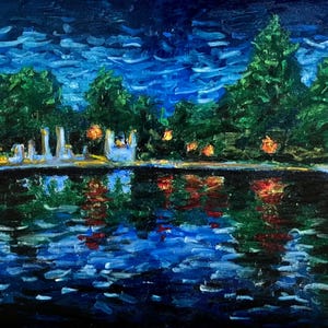 The pond at Tower Grove Park art print
