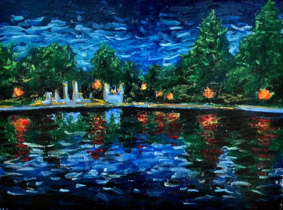 The Pond at Tower Grove Park Poster | Saint Louis Art Print | Museum Quality Archival Paper | Handmade Gift