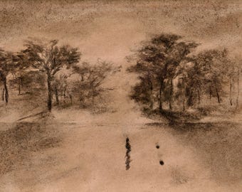 A Kid in a Park Playing with a Ball