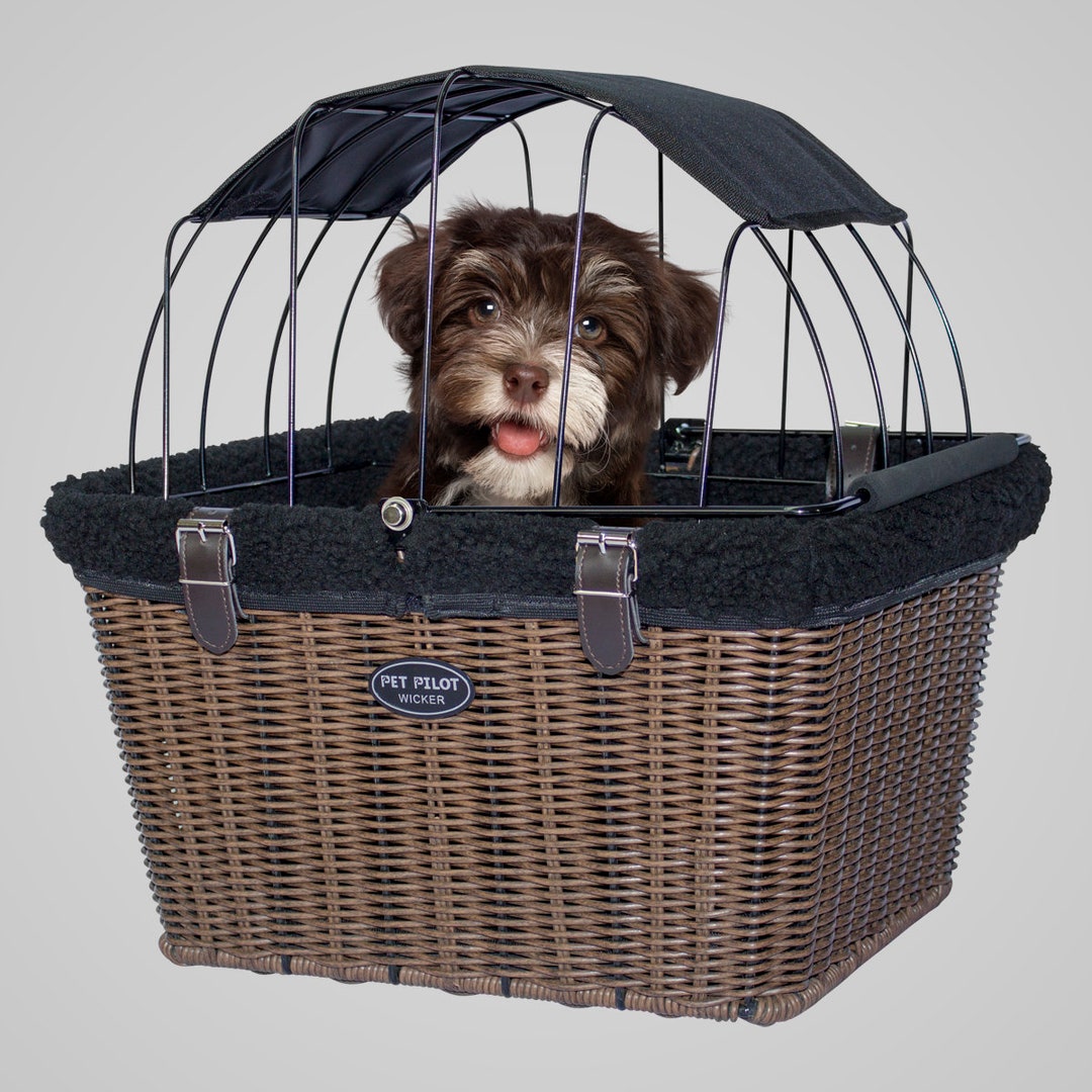 Dog Bike Basket Bicycle Basket For Dogs Woven Pet Carrier With