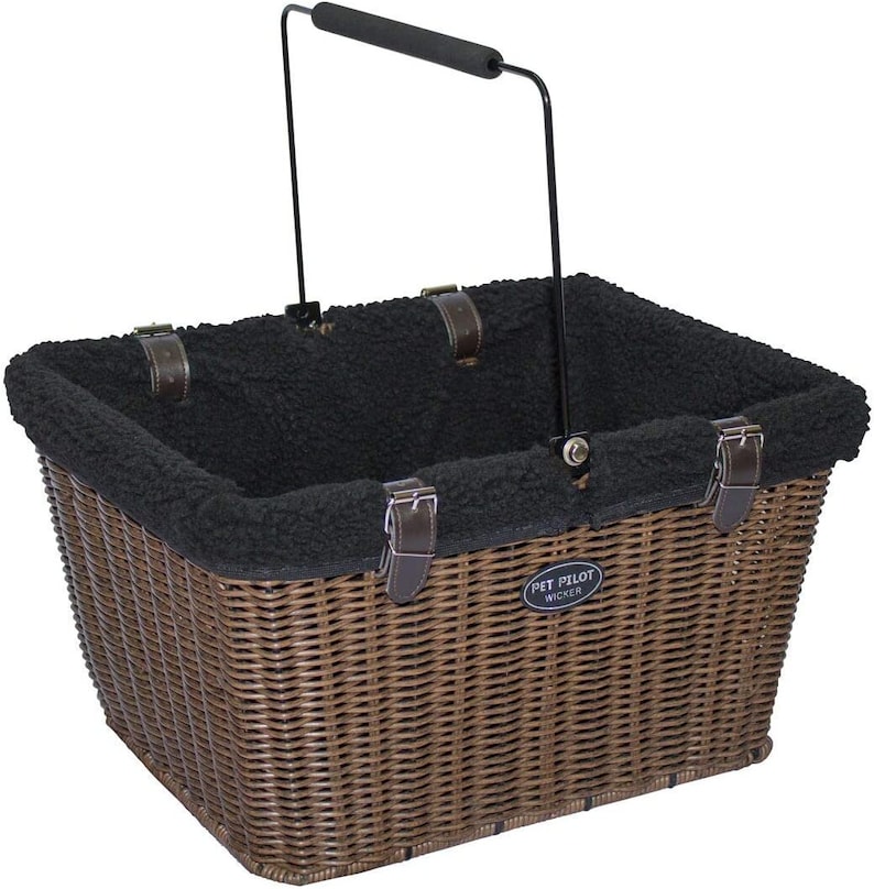 Wicker Cat Basket for Bicycle Front Bike Basket for Cat Cat Carrier for