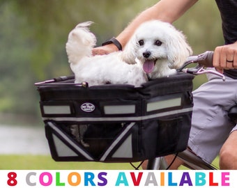 Bike Basket | Dog Bike Basket | Bicycle Basket for Dog | Bike Basket Front | Dog Basket for Bike | Assembled, Easy Install | CHOOSE COLORS