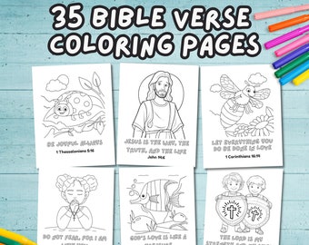 35 Bible Verse Coloring Pages for Preschoolers - The Perfect Preschool Activity for Sunday School or Homeschool with Preschool Bible Verses