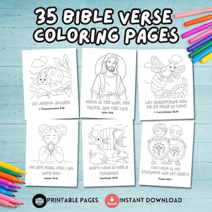 35 Bible Verse Coloring Pages for Preschoolers - The Perfect Preschool Activity for Sunday School or Homeschool with Preschool Bible Verses