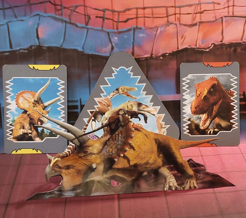 Dinosaur King Set Diorama Critical Block Velociraptor Déséquilibre du métal Episode 36 image 1