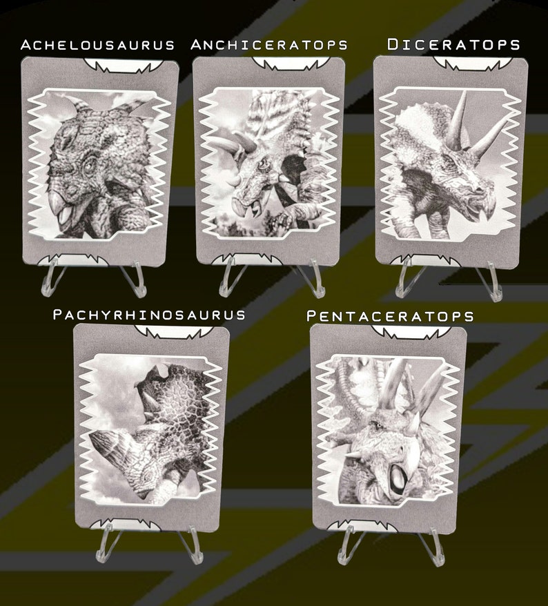 Dinosaur King Replica Grayscale Activation Cards image 3