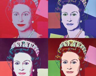 Warhol Queen Elizabeth Ii - Etsy