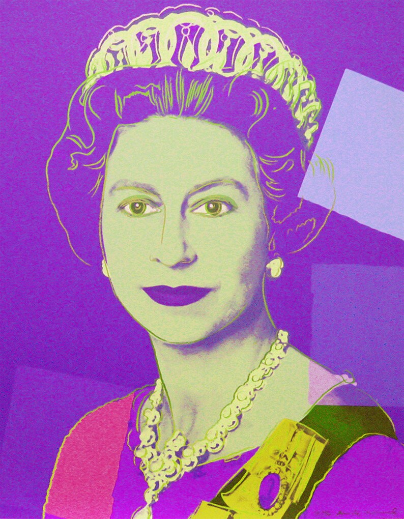 Queen Elizabeth II Purple By Andy Warhol High resolution Etsy queen-elizabeth-ii-purple-by-andy-warhol-high-resolution-etsy