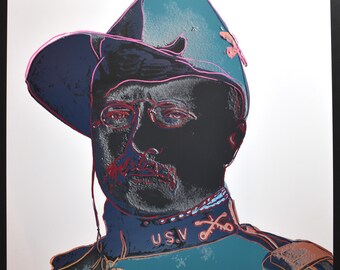 Teddy Roosevelt Andy Warhol High-Resolution Digital Download & Print | Printable Digital File of Andy Warhol Pop Art