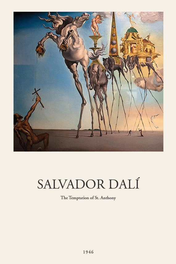 The Temptation of St Anthony Dali Composition Highresolution Etsy