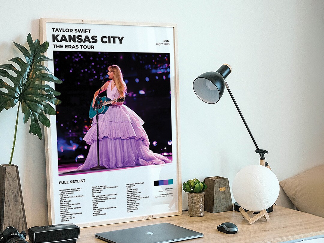 Taylor Swift Kansas City the Eras Tour Setlist Concert Poster Etsy