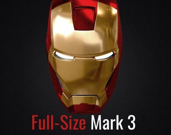 Full Size Mark 3 Iron Man Helmet Prop Stl file