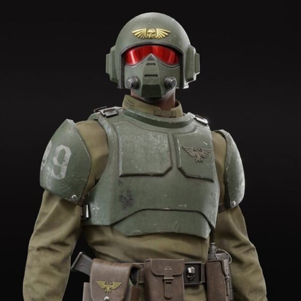 Cadian Guard Full Wearable Armor with Helmet 3D Model STL - Cadia Guard Cosplay - STL 3D Print Fyle