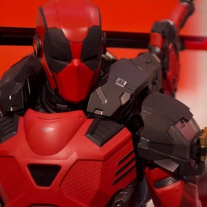 Armored Deadpool Custom Full Body Wearable Parts with Helmet 3D Model STL - Armored Dedpool Cosplay - STL 3D Print File
