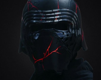 Kylo Ren Accurate Full Wearable Helmet 3D Model STL - StarWars Kylo Ren Cosplay - STL 3D Print File