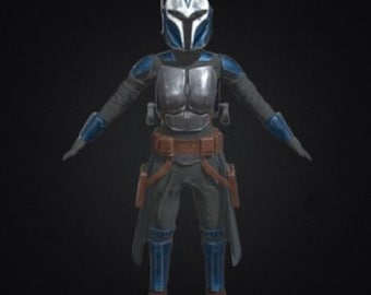 Bo Katan Custom Wearable Armor and Helmet 3D Model STL - Bo Katan Cosplay - STL 3D Print File