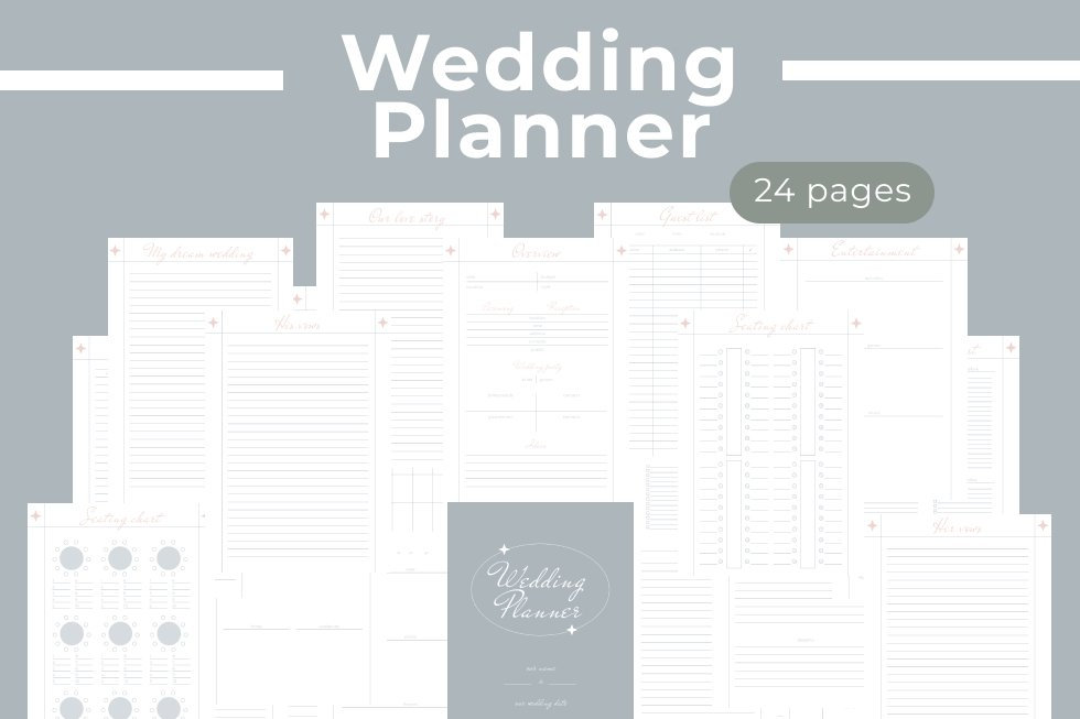 Wedding Planner Printable Printable Wedding Planner Pages - Etsy