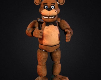Freddy 1 Furry Custom Mask Wearable 3D Model STL - Freddy 1 Furry Cosplay - STL 3D Print File