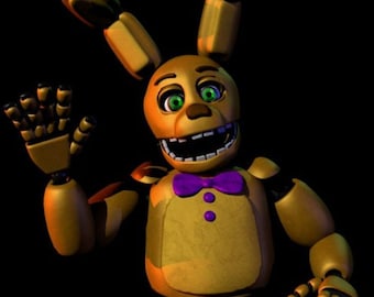 FNAF Springbonnie Wearable Mask 3D Model STL -  Fnaf Springbonni Cosplay - STL 3D Print File