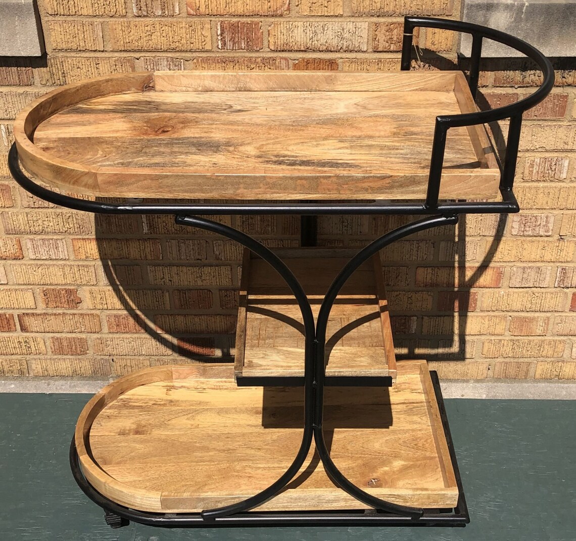 3 Tier Rolling Tray Table Serving Buffet on Wheels Etsy