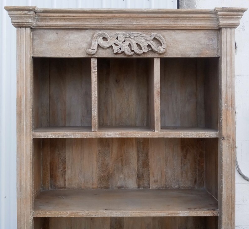 Tall Narrow Wood Bookcase Etsy