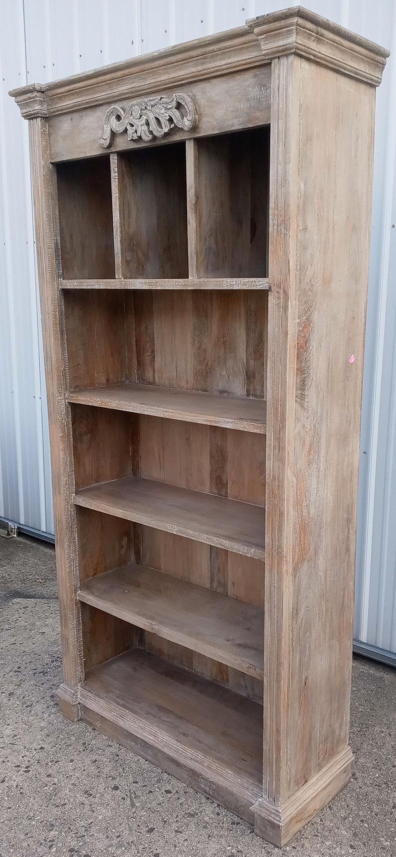 Tall Narrow Wood Bookcase Etsy
