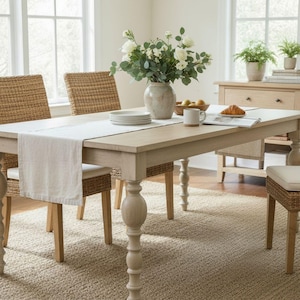 Barcelona 72" Hand Carved Rustic Farmhouse Dining Table