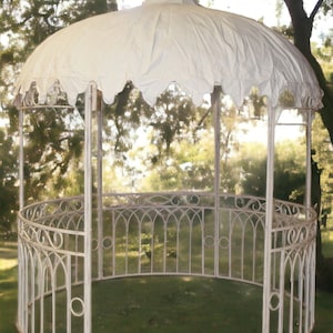 Industrial Solid Iron Garden Gazebo: Outdoor Yard Decor (98x98x118)